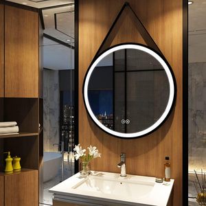 <span class=keywords><strong>Espejo</strong></span> LED <span class=keywords><strong>Redondo</strong></span> Grande Personalizado, Iluminado, IP44 <span class=keywords><strong>80</strong></span>, Estilo Moderno Antiguo, <span class=keywords><strong>Espejo</strong></span> con Iluminación para Baño de Hotel con Cadena - Product Image 2
