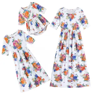 2023 नई आगमन महिलाओं रुमाल के साथ दैनिक उपयोग ड्रेस बेबी लड़की कपड़े कपड़े कपास बच्चे पोशाक जन्मदिन राजकुमारी