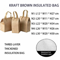 Sacs isothermes jetables en papier kraft et feuille d'aluminium pour la restauration commerciale - Vente en gros