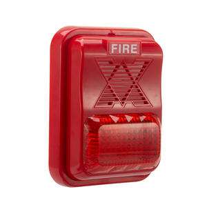 ไซเรนเตือนภัยแบบดั้งเดิม/ไฟแฟลชไซเรน สีแดง CE 24VDC ไฟแฟลชหลายเสียง ไซเรนเตือนภัยแบบเสียงและภาพ - Product Image 2