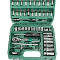 Nouvelle boîte à clés combinée professionnelle de 53 pièces pour la réparation automobile, outillage universel pour véhicules, clé à cliquet 72T, tournevis