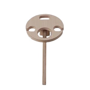 ชั้นวางไวน์ไม้เนื้อแข็งสำหรับตั้งโต๊ะ จัดแสดงไวน์ได้สูงสุด 4 แก้ว - Product Image 5