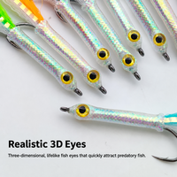 Leurre de pêche à la mouche Streamer 3D à gros yeux pour attirer les truites, mouches artificielles à longue tige, plusieurs couleurs pour rivières et cours d'eau