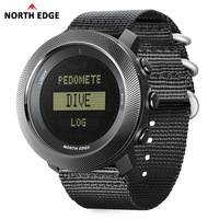 NORTH EDG NEW APACHE-D Montre de plongée numérique unisexe Shanghai pour le sport en plein air, avec alarme, altimètre, baromètre, boussole, heure mondiale et chronomètre
