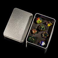 Vente en gros d'usine, dés en cristal K9 personnalisés de haute qualité, colorés, DND D6 D20 D00 D12 D10 pour Dungeons and Dragons RPG