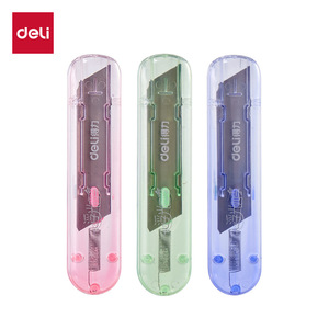 Deli Craft Knife 2079-C Color Mixing <b>Plastic</b> Student Safety Knife For Paper Cutting Art Projects - Product Image 2