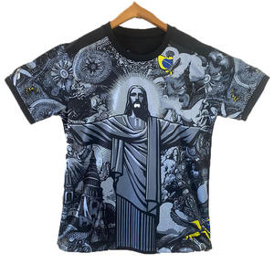 Оптовые футбольные формы (25-26) из Таиланда: высококачественные, с термотрансферной печатью, розово-черные, мужские, для футбола - Product Image 1