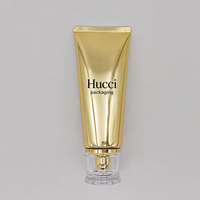 Vente en gros de tubes cosmétiques ABL de luxe en or et argent de 80 ml et 100 ml, tubes à presser pour crème pour le corps, avec bouchon en acrylique
