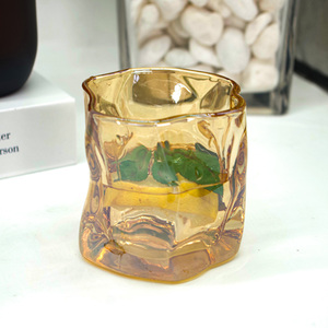 Vente en gros INS Wind Twist Tasse en verre haute beauté Café Petit déjeuner Lait Jus Whisky Vin Bière Tasse en verre pour cadeau