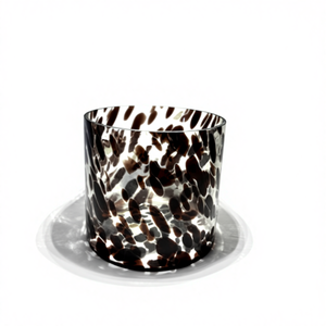 Vase à bougie en verre cylindrique écologique à motifs éclaboussés pour la décoration de la maison - Product Image 1