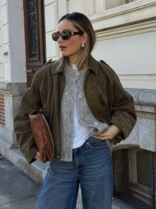 Chaqueta de <span class=keywords><strong>aviador</strong></span> con efecto de textura de viento informal de conejo largo de piel de serpiente para <span class=keywords><strong>mujer</strong></span> europea americana transfronteriza 2025 otoño nueva moda - Product Image 6