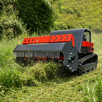 Tondeuse à gazon mini à essence CE de haute qualité avec chenilles en caoutchouc pour un fonctionnement optimal, tête de désherbage et coupe-herbe