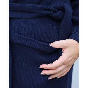 Abrigo de Lana Merino Vintage para Mujer, Suéter con Cuello con Capucha, Cierre de un Solo Botón, Largo Desmontable, Casual, Talla XL, Estampado para Invierno y Verano - Product Image 4