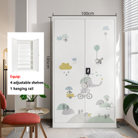 Armoire en acier à 2 portes battantes pour salon, chambre, bureau à domicile, cloison réglable, couleur personnalisable, serrure à 3 points, extensible