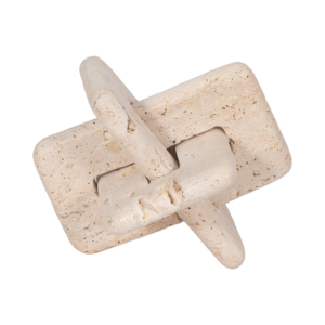 Scultura ad incastro in travertino, decorazione moderna per la casa, accessorio per soggiorno, ufficio, mensola, tavolino da caffè, quadrato. - Product Image 6