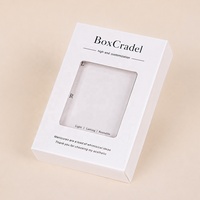 Boîte cadeau à tiroir coulissant rigide avec logo personnalisé, fenêtre transparente en PVC, emballage en carton blanc pour petits articles
