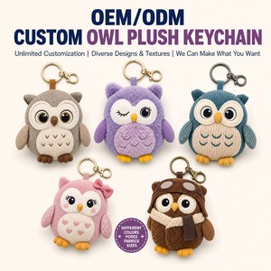 Portachiavi Peluche Gufo Personalizzato, Ciondolo Morbido per Borsa, Fornitura Diretta dalla Fabbrica, Servizio di Campionatura Rapida, Basso MOQ, Mascotte di Qualsiasi Dimensione, Regalo Promozionale - Product Image 2