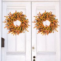 Guirlande de fruits et fleurs en soie pour la récolte d'automne, Thanksgiving et Halloween, 45-50 cm, pour usage intérieur, à suspendre à la porte de la maison