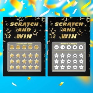 Kras En Win Kaart Fabrikant Custom Kras-Off Coating Zeefdruk Gratis Ontwerp Win Rate - Product Image 4