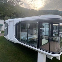 Maison Capsule Spatiale de Luxe Préfabriquée Modulaire pour Hôtels, Glamping, Campings et Hébergements de Villégiature avec Verre Panoramique et Maison Intelligente