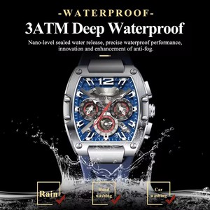 Reloj de Cuarzo de Lujo POEDAGAR para Hombre, Reloj Deportivo, Resistente al Agua, Luminoso, con Fecha, Cronógrafo, Correa de Silicona, Relojes para Hombre - Product Image 6