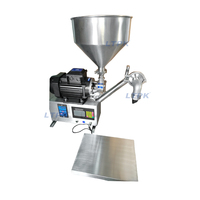 Machine de remplissage semi-automatique à tête unique avec pompe à rotor en silicone 50g-50kg pour pâte de tomate, pâte à frire, jus de fruits, eau