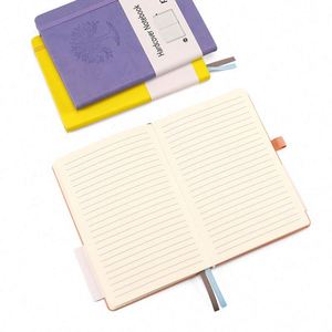 Customized A5 Leather Hardcover <b>Diary</b> Notebook with Saddle Stitching and Elastic Band 2024 Personalized Leather Notebook - Product Image 4