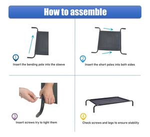 Cama Elevada Transpirable para Perros de Verano con Malla Teslin, Tejido Resistente, Apta para Perros Pequeños, Medianos y Grandes - Product Image 5