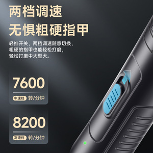 L8J Pet Nail <b>Grinder</b> Black 145x28mm Electric Claw Care Tool For Dogs Charge Powered - Product Image 3