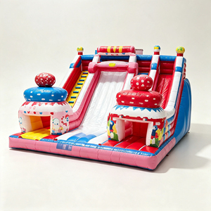 Château gonflable commercial avec toboggan, structure de saut pour enfants, en PVC 0,55 mm, pour la <span class=keywords><strong>location</strong></span>, les événements et les fêtes - Product Image 1