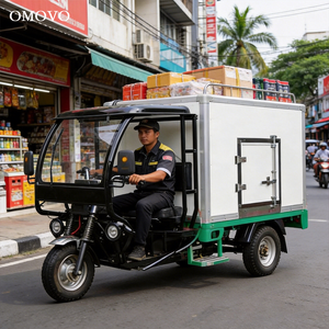 รถสามล้อบรรทุกไฟฟ้า OMOVO มอเตอร์ AC 3000W แบตเตอรี่ 96V 170AH รับน้ำหนักได้ 400 กก. กล่องเก็บความเย็น -5 องศาเซลเซียส ใช้งานได้ ความเร็ว 50-70 กม./ชม. - Product Image 5