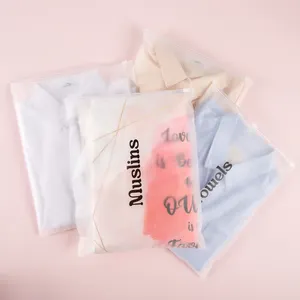 customized logo printed packaging bag tshirt clothes packaging slider ziplock bag biodegradable clothing plastic zipper bag