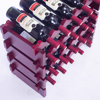 Porte-bouteilles en bois de pin personnalisé et fait main pour 30 bouteilles, en vente, présentoir à vin pour la décoration de la maison, porte-vin
