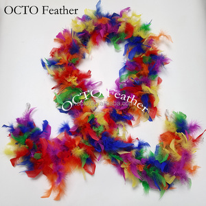 ขายส่งการออกแบบที่กําหนดเองสีรุ้งตุรกี Chandelle Feather <span class=keywords><strong>Boa</strong></span> สําหรับตกแต่งงานปาร์ตี้ - Product Image 2