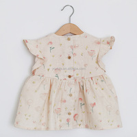 Barboteuse sans manches pour bébé, robe d'été brodée avec nœud, vêtements doux pour enfants