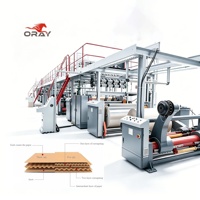 Línea de Producción de Cartón Corrugado de 5 Capas Totalmente Automática Oray, 2200 mm, 200 m/min, Línea Corrugadora de Alta Velocidad para Cajas de Cartón