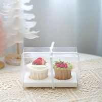 2 4 6 scatola per Cupcake in cartone ondulato trasparente a 12 fori con laminazione opaca/lucida per regali di compleanno e display per torte-MOQ 50 pz