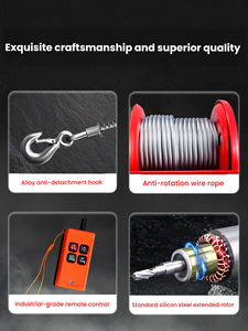 Mesin Pengangkat Listrik Mini 220V dengan Tali Kawat <span class=keywords><strong>1</strong></span> <span class=keywords><strong>Ton</strong></span> untuk Rumah Tangga - Product Image 3