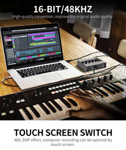 Interface audio USB, <span class=keywords><strong>2</strong></span> entrées XLR, carte son, alimentation fantôme 48V, enregistrement d'instruments et de micros, PC, Mac, diffusion en direct, fabrication industrielle - Product Image 6