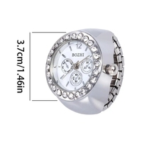 Vintage Punk doigt montre Mini bracelet élastique alliage montres Couple anneaux bijoux horloge rétro romain Quartz montre anneaux femmes hommes