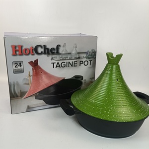 Tagine marocain en aluminium moulé sous pression de 28 cm pour cuisinière à induction, batterie de cuisine antiadhésive, économie d'eau, casserole facile à nettoyer - Product Image 3