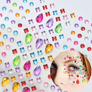 Adesivo per il viso con strass misto - Product Image 3