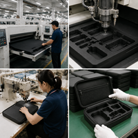 Étui de transport rigide en EVA de luxe vintage personnalisé pour disque dur SSD, HDD, clé USB et accessoires informatiques