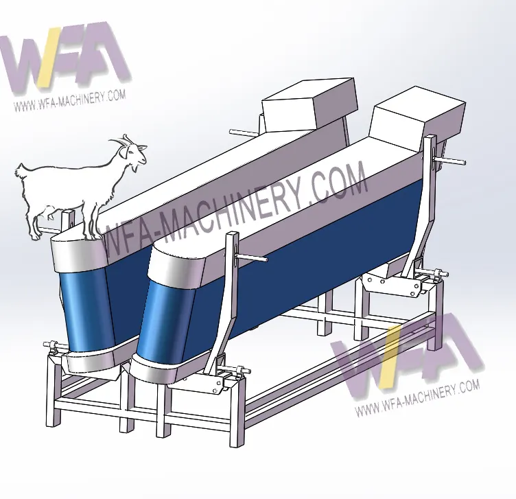 हलाल 100- 1000 भेड़ भेड़ प्रति पारी कत्लेआम उपकरण V-प्रकार भेड़ बकरी मांस संयंत्र के लिए Restrainer