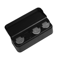 Onlyoa Promotion : Boîte de rangement pour pièces de monnaie de voiture en plastique ABS noir avec logo personnalisé, 4 à 7 compartiments, organiseur de poche