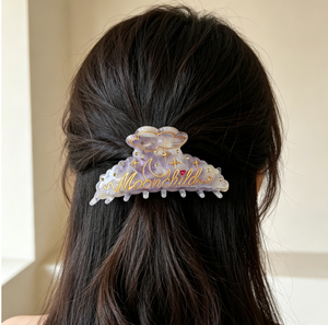 Pinza de Pelo Acrílica con Diseño de Luna Celestial, Personalizable con Forma, Color y Logotipo, Empaque al por Mayor, Accesorio para el Cabello - Product Image 2