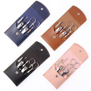 Ensemble de 7 outils de manucure pour femmes et hommes, kit de manucure de voyage, argenté avec sac en cuir, ensemble de manucure beauté, cadeaux promotionnels - Product Image 2