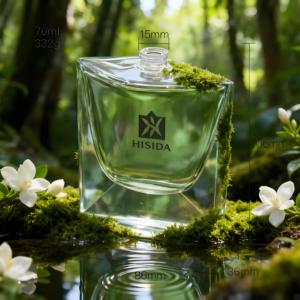 wholesale Transparent <b>Glass</b> Perfume Bottle 30ml 50ml 75ml Capacity Unique Oval Shape with round Cap Empty Spray Bottle - Product Image 5