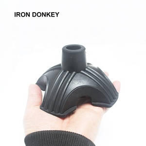 IRONDONKEY Caminar al aire libre Aleación <span class=keywords><strong>de</strong></span> aluminio Montañismo Stick Accesorios Cubierta <span class=keywords><strong>de</strong></span> cabeza <span class=keywords><strong>de</strong></span> goma Adecuado para caminos <span class=keywords><strong>de</strong></span> barro y arena - Product Image 2
