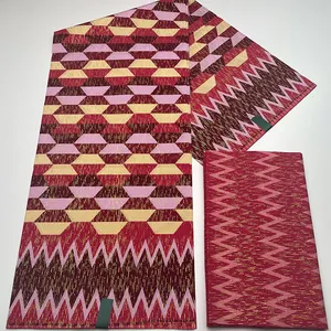 Manufacture New Arrive 2+4 yards Kente 100% Cotton african ankara golden wax fabrics